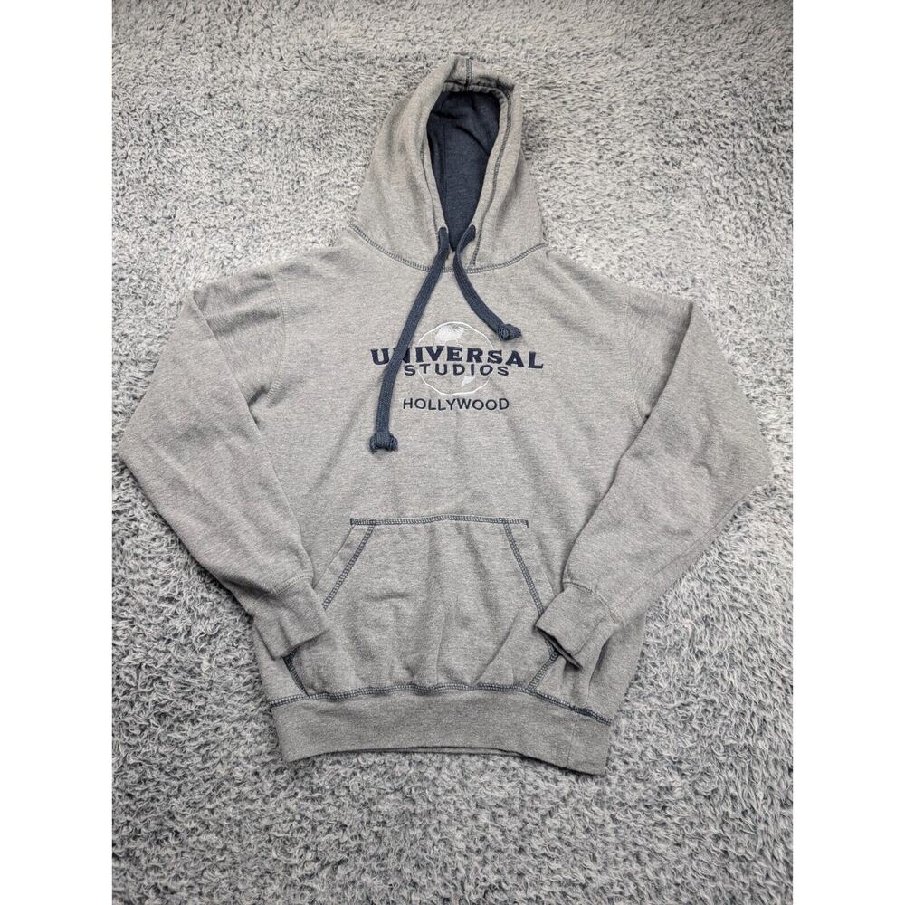 Universal Studios Hollywood Hoodie Adult Small Blue Gray Sweater Embroidered Men